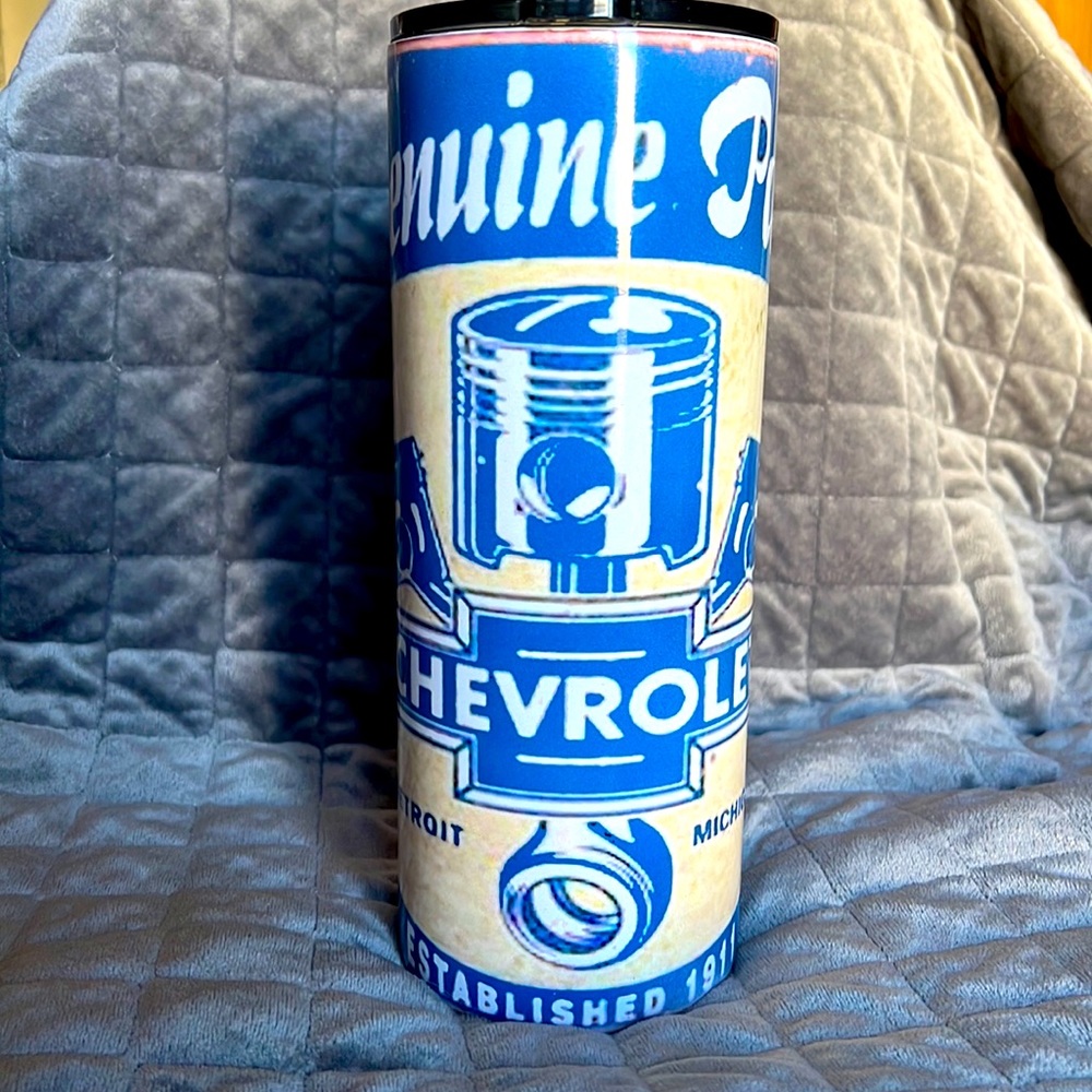 Rustic Chevrolet 30 oz fatty tumbler.